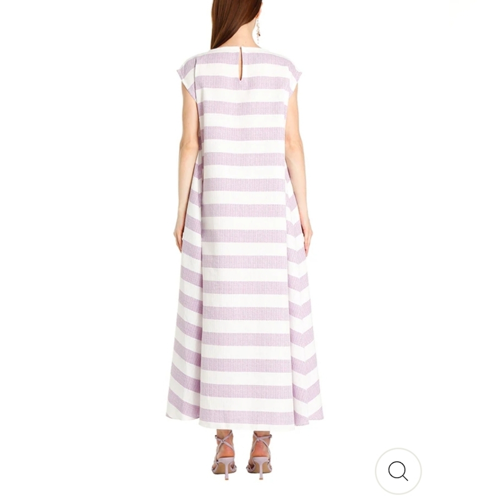 BAMBAH Striped Pink Kaftan Boutique line Maternity Dress One Size Fits Most - Picture 4 of 6